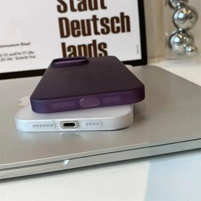 Matte Ultra-Thin iPhone Case – Hard PC Translucent Cover with MagSafe Magnetic Wireless Charging, Fits iPhone 11-17 Pro Max