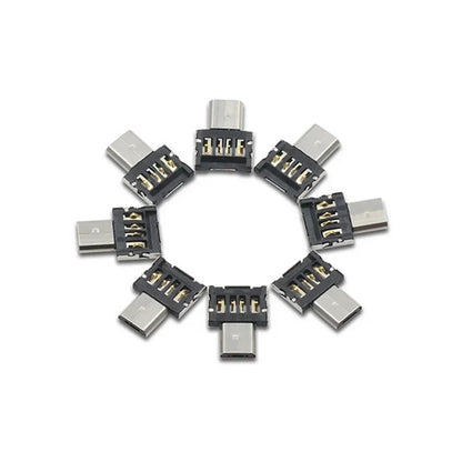 1-10PCS OTG Micro USB to Type-C Adapter – USB-C Male to USB 2.0 Female Data Connector for MacBook, Samsung, Xiaomi, Huawei, Android Phones