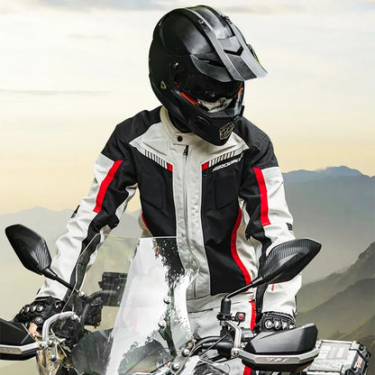 HEROBIKER Waterproof Motorcycle Jacket - Men’s Racing Riding Gear With EVA Protection Moto Pants Clothing Set