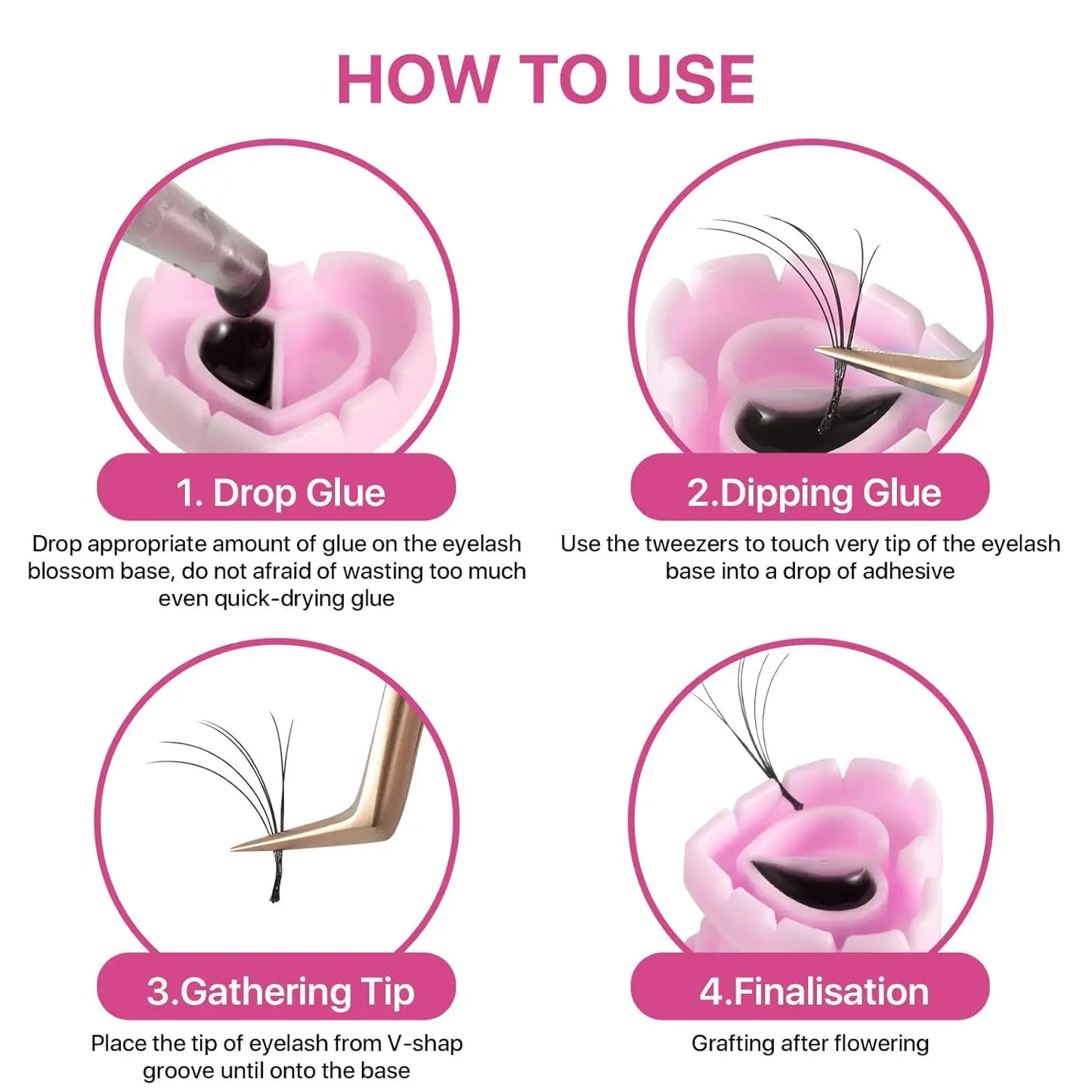 100PCS Heart-Shaped Disposable Glue Rings – Eyelash Extension & Tattoo Pigment Holder Cups, Lash Makeup Supply Tool Kit