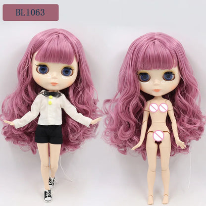 ICY DBS Blyth Doll – 1/6 BJD Customized Nude Joint Body, White Skin Glossy & Matte Face, 30cm Girl Toy Gift