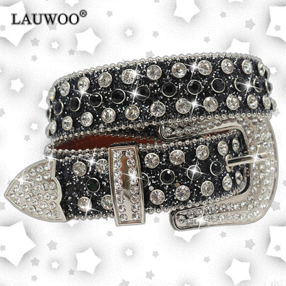 Luxury Rhinestone Belt – Diamond Crystal Studded Fashion Pin Buckle Belt for Women, Stylish Jeans Decoration