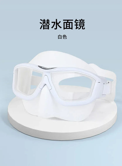 HD Full Face Diving Mask - Anti-Fog Large-Frame Snorkel Goggles for Freediving & Scuba Diving