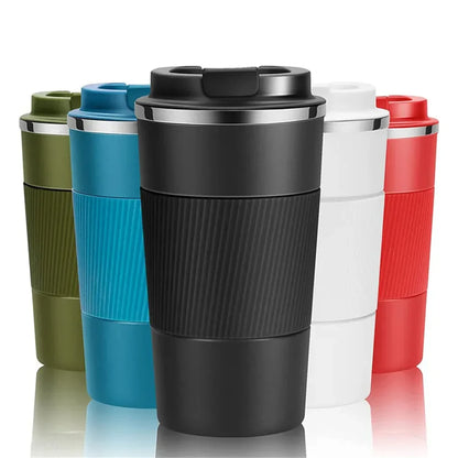 Stainless Steel Coffee Cup - Double Layer Vacuum Insulated Office Mug, Portable Outdoor Car Water Cup, Fashionable Travel Mug