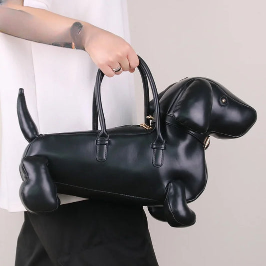Women’s Fashion Cute Dachshund Handbag — Creative PU Soft Leather Shoulder Messenger Bag