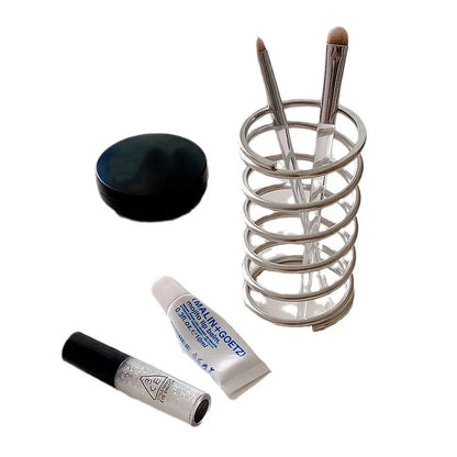 Stainless Steel Toothbrush Holder – Metal Bathroom Storage Rack for Toothpaste, Makeup Brushes & Home Decoration