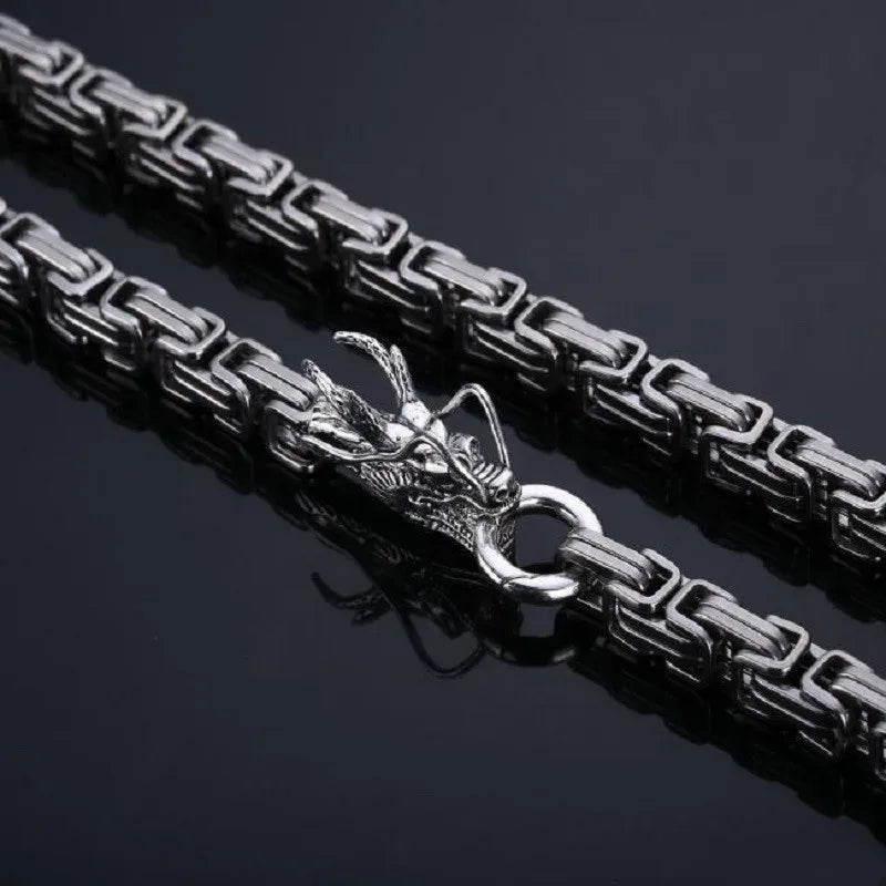 1M Dragon Self-Defense Bracelet – Fashion Hip Hop Personal Security Whip, Universal Stainless Steel for Men & Women