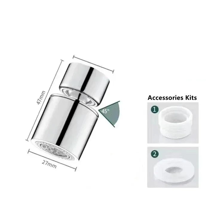 New 2-Mode Kitchen Faucet Spray Head – Adjustable 360° Rotary Splashback Nozzle & Aerator Filter