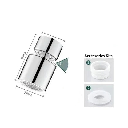 New 2-Mode Kitchen Faucet Spray Head – Adjustable 360° Rotary Splashback Nozzle & Aerator Filter