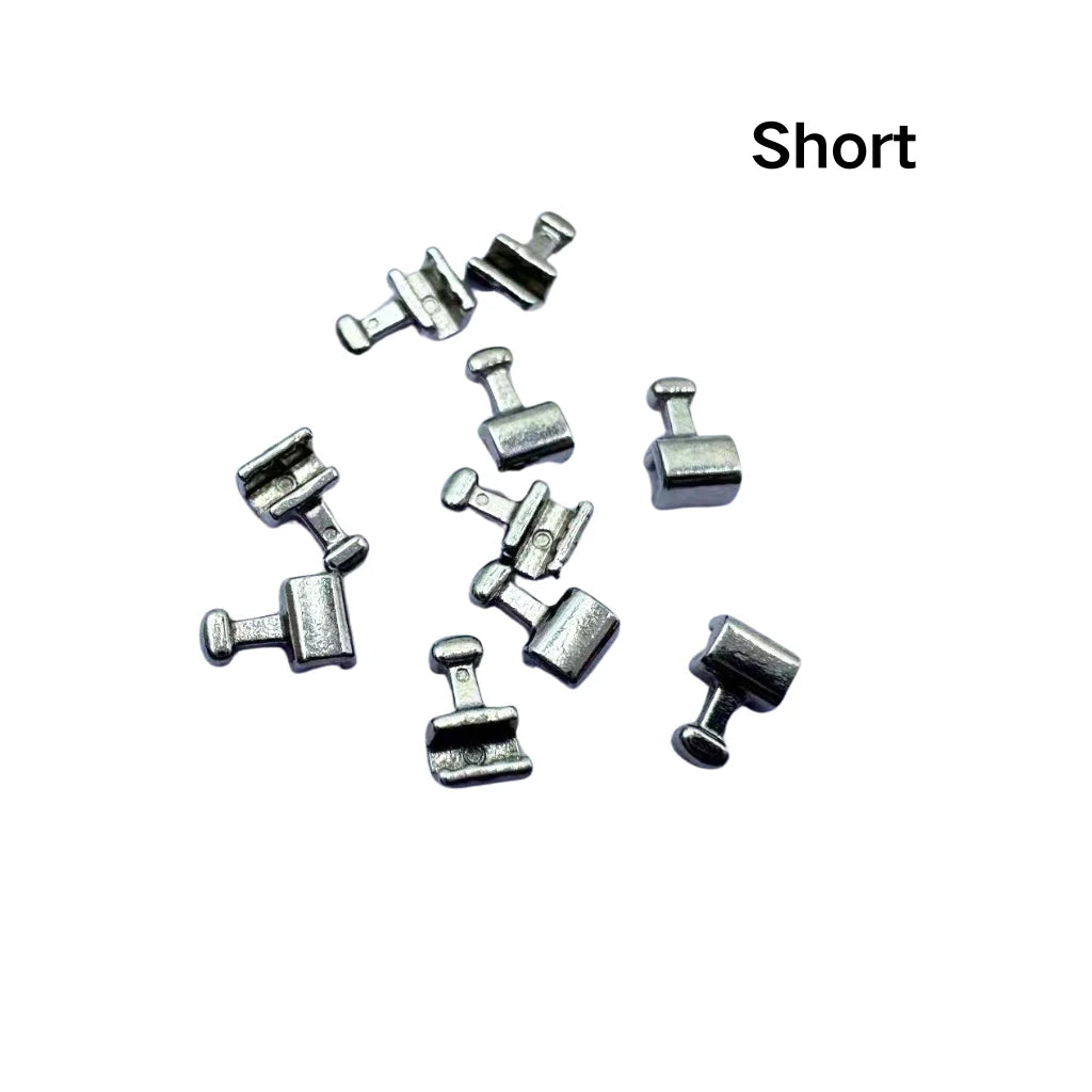 Orthodontic Lingual Button & Crimpable Hook Set – Metal Bondable Dental Traction Eyelets & Accessories for Dentistry Use