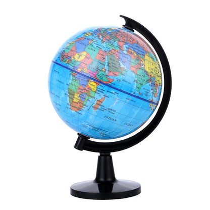 10.6cm HD World Globe for Kids & Adults – 360° Discovery Learning Ball, English Teaching Globe for Ages 6-12