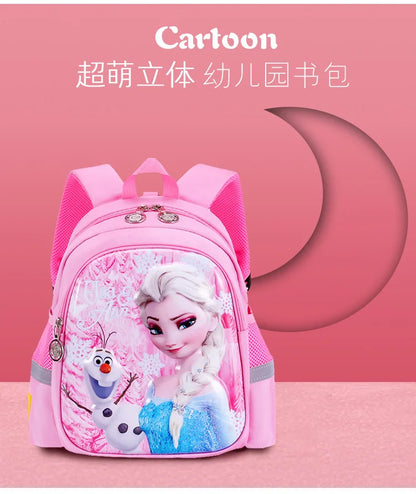 Disney Frozen Elsa Kindergarten Schoolbag - Cartoon Shoulder Bag & Backpack for Boys and Girls, Baby Children Handbag