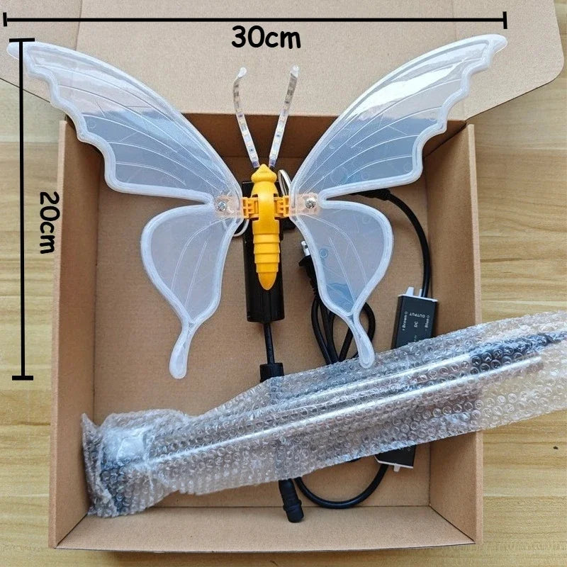 Giant LED Butterfly Decoration - Moving Simulated Insect Light for Outdoor Parties & Holidays