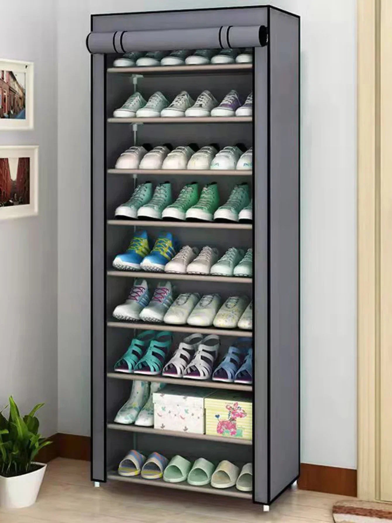 Multilayer Dustproof Shoe Storage Rack – Space-Saving Nonwoven Shoe Cabinet & Organizer for Home Furniture