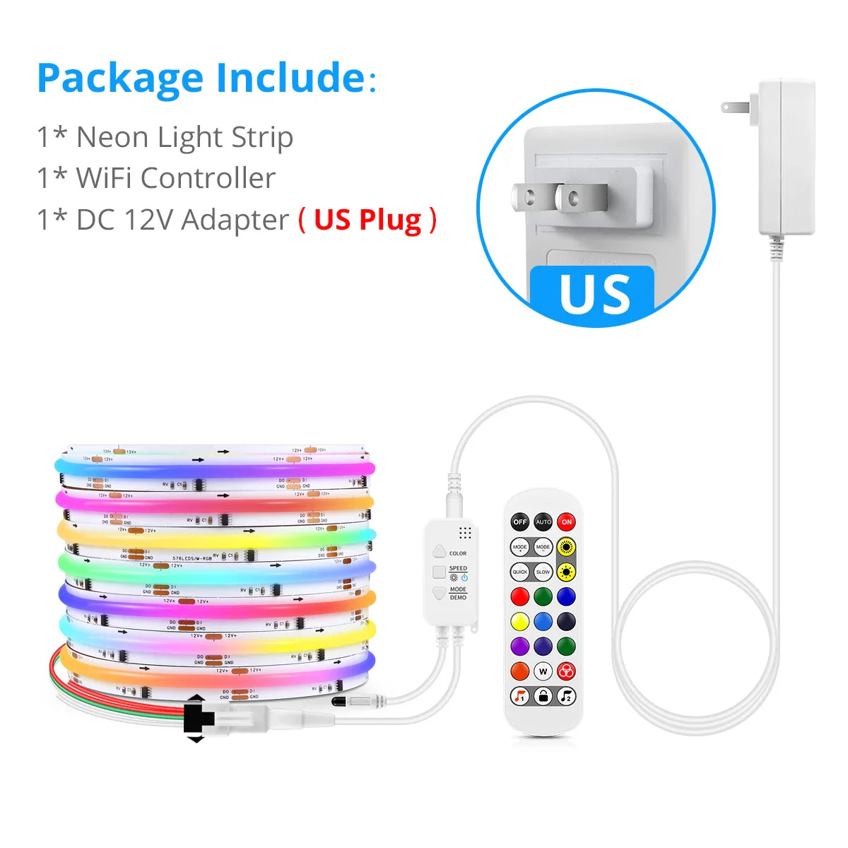 Smart TUYA WS2811 RGB Dreamcolor COB LED Strip – Music & Voice Control, Alexa & Google Home Compatible