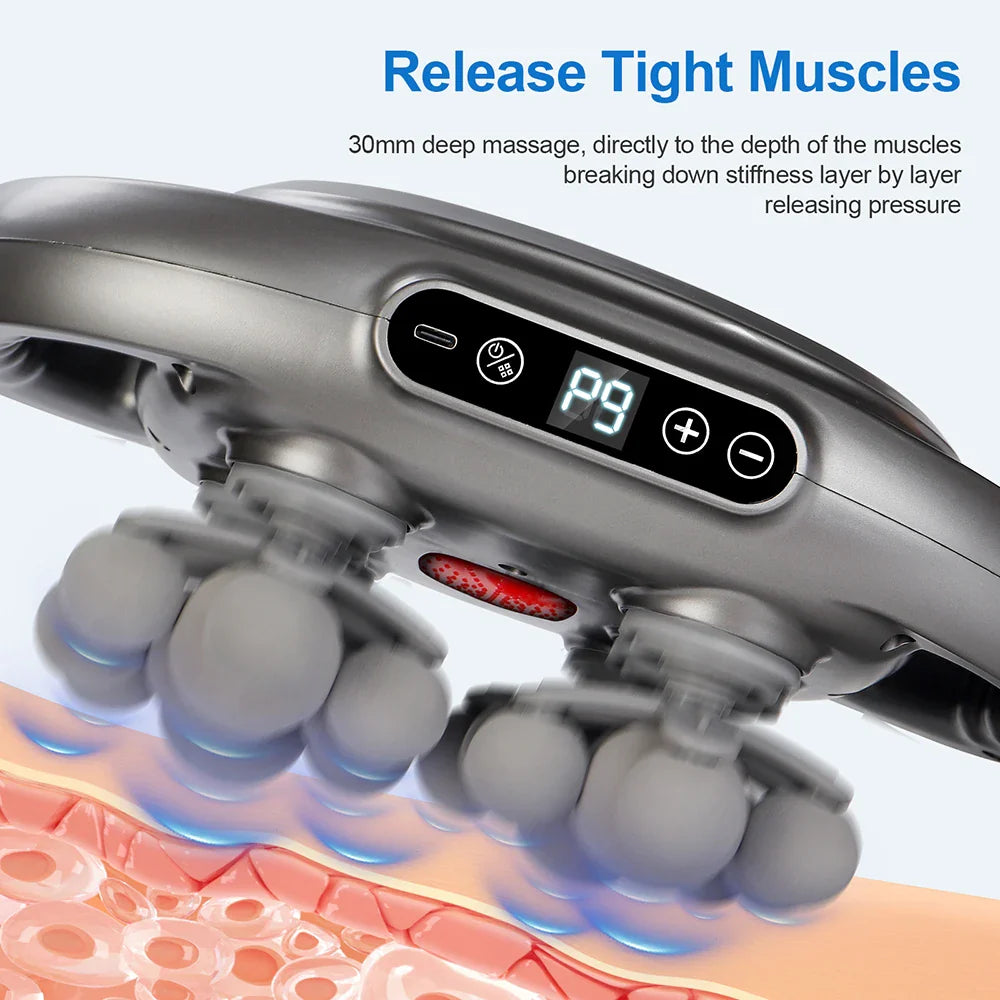 16-Head Fascia Massage Gun – High-Frequency Vibration Body Massager for Back, Waist, Neck, and Shoulders, Muscle Relief