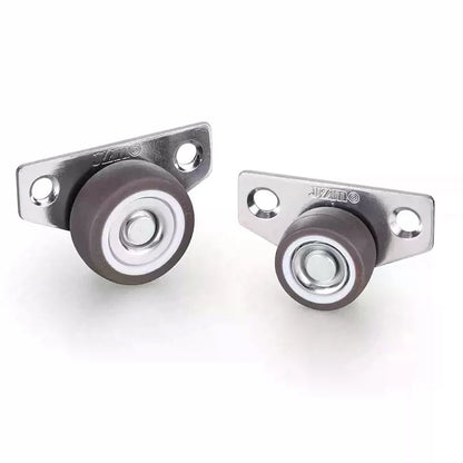 4Pcs Silent Rubber Casters | Low Profile Drawer Wheels for Furniture, Kitchen Cabinets, and Tables - Side Installation Replacement