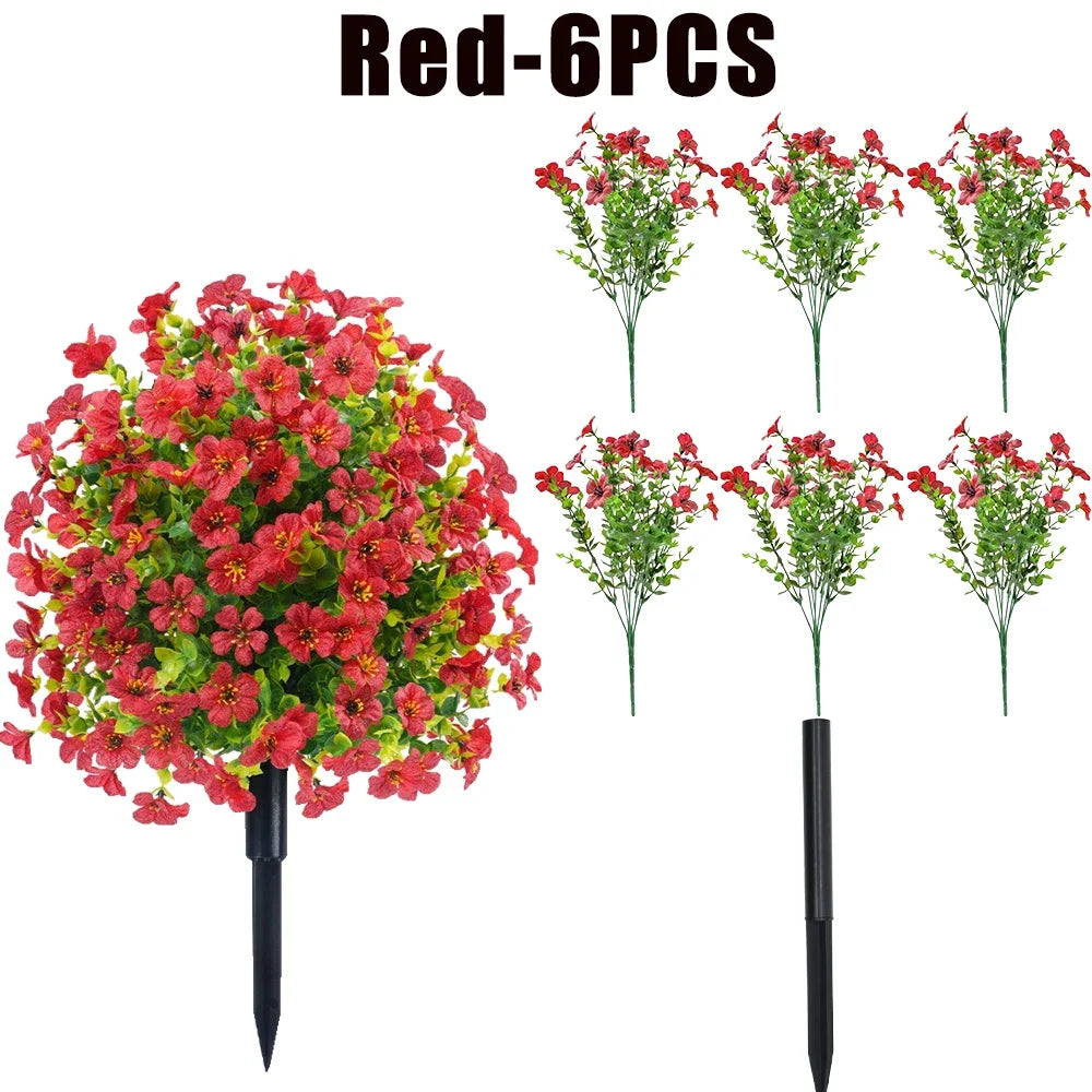 Artificial Eucalyptus Flowers - Faux Greenery Bouquet for Weddings, Home Decor & Vase Arrangements