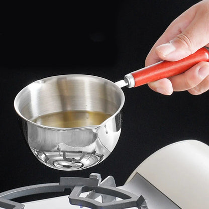 Stainless Steel Saucepan – Hot Oil & Milk Pan for Boiling, Melting & Kitchen Cooking