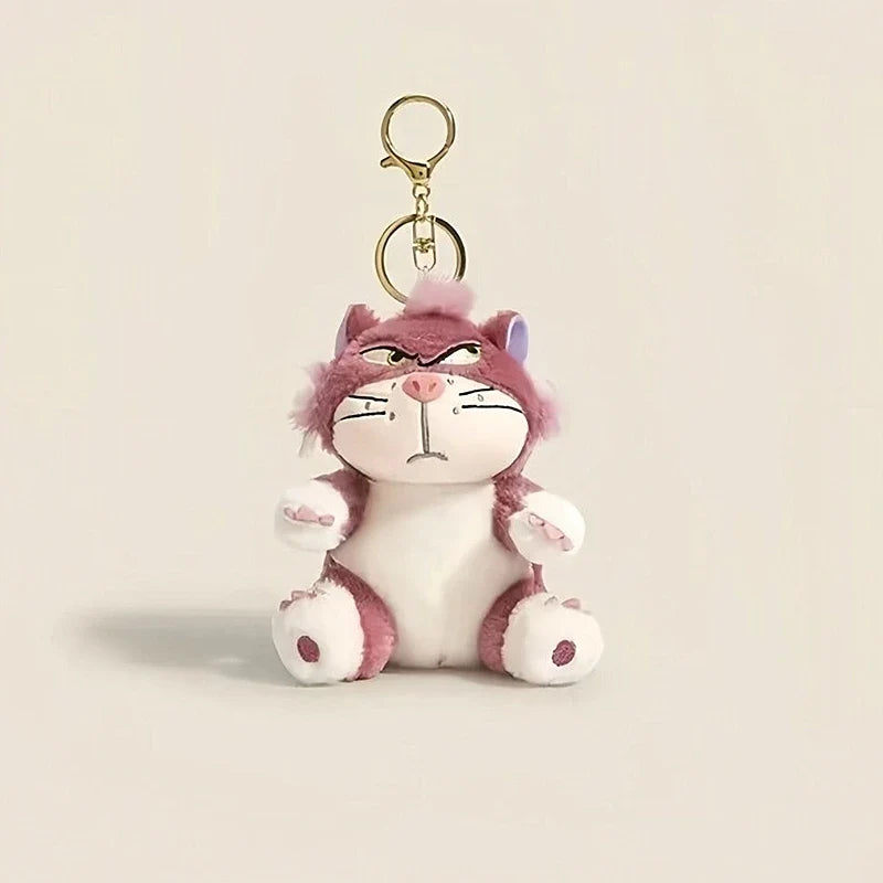 Funny Lucifer Cat Plush Keychain - 12cm Cross-Eyed Kitten Bag Pendant Doll