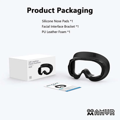 PU Leather Eye Mask Cover for PICO 4/4 Pro/Ultra – AMVR VR Headset Face Cushion Protector   1/2