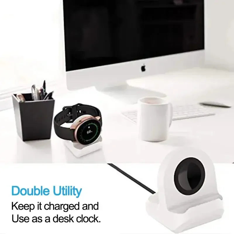 Magnetic Wireless Watch Charger – Fast Charging Dock for Samsung Galaxy Watch 8/7/6/5 Pro/5/4/3 Active 2, Portable Charging Station