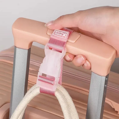 Sturdy Adjustable Luggage Strap – Lightweight Polyester Suitcase Belt with Hanging Buckle for Easy Bag Identification