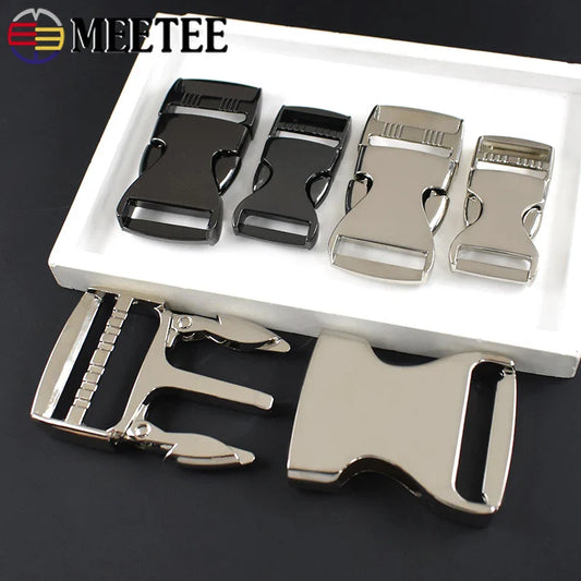 Metal Side Release Buckles Set – 20/25/38mm Backpack Strap Clips & Webbing Clasps for Bags, Dog Collars & Hardware Accessories (2–5Pcs)