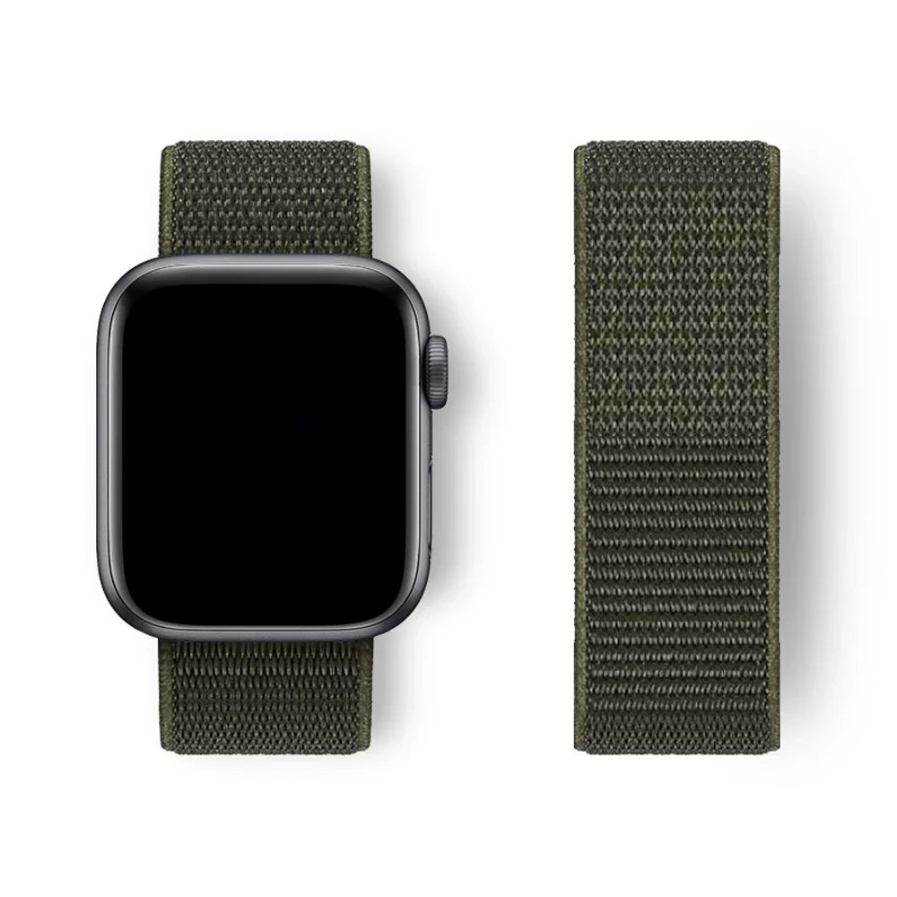 Sport Loop Strap for Apple Watch Band 40mm–49mm – Compatible with Series 3–10, SE & Ultra Adjustable Bracelet