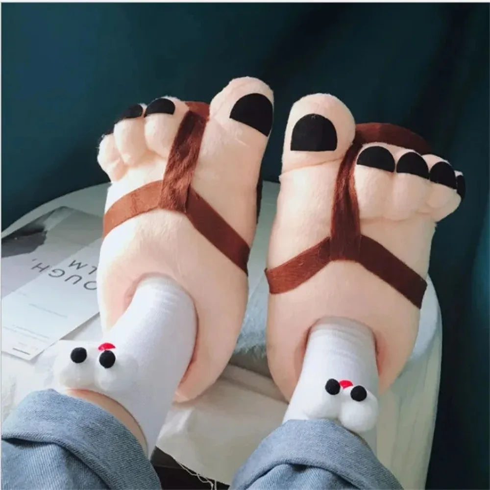 Funny Winter Couple Slippers - Soft Warm Cotton Home Slides