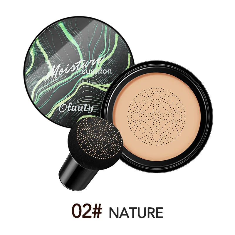 Mushroom Head Air Cushion CC Cream – Natural Moisturizing Foundation & Concealer for Oil-Control & Whitening – BB Cream Makeup Cosmetics