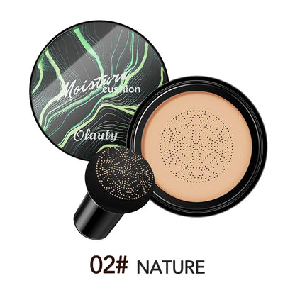 Mushroom Head Air Cushion CC Cream – Natural Moisturizing Foundation & Concealer for Oil-Control & Whitening – BB Cream Makeup Cosmetics