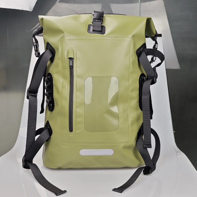 30L Waterproof Drift Bag – Swimming Backpack for River Trekking, Diving, Rafting, Canoeing & Kayaking, Wet/Dry PVC Camping Bag