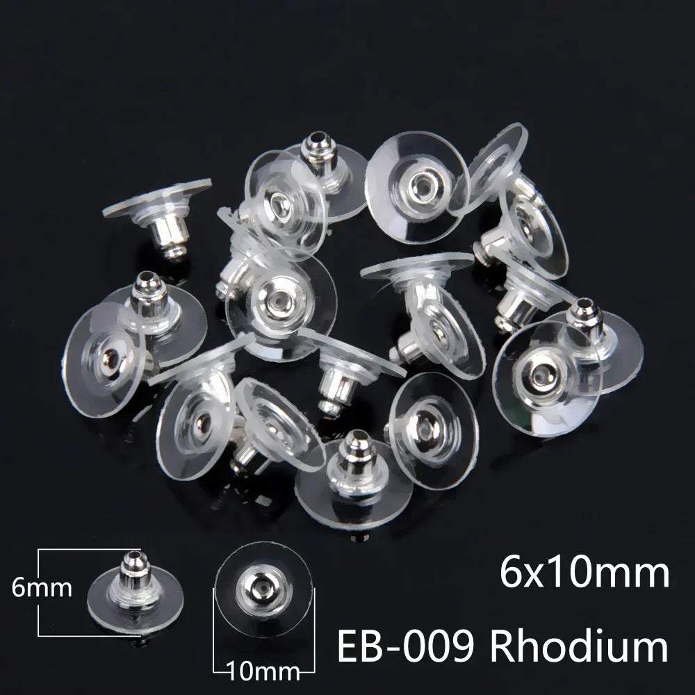 50–2000PCS Soft Silicone Earring Back Stoppers – Clear Rubber Stud Earring Safety Backs, DIY Jewelry Findings Accessories for Secure Fit