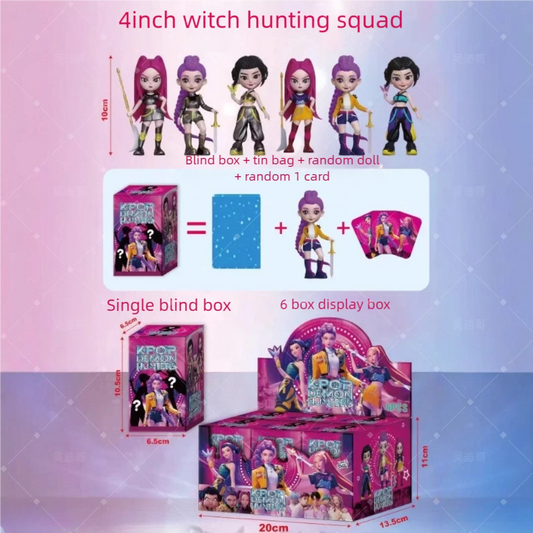 Anime Kpop Devil Hunter Blind Box — Disassembly Fun Mini Statue, Desktop Collectible Model, Gift & Decoration