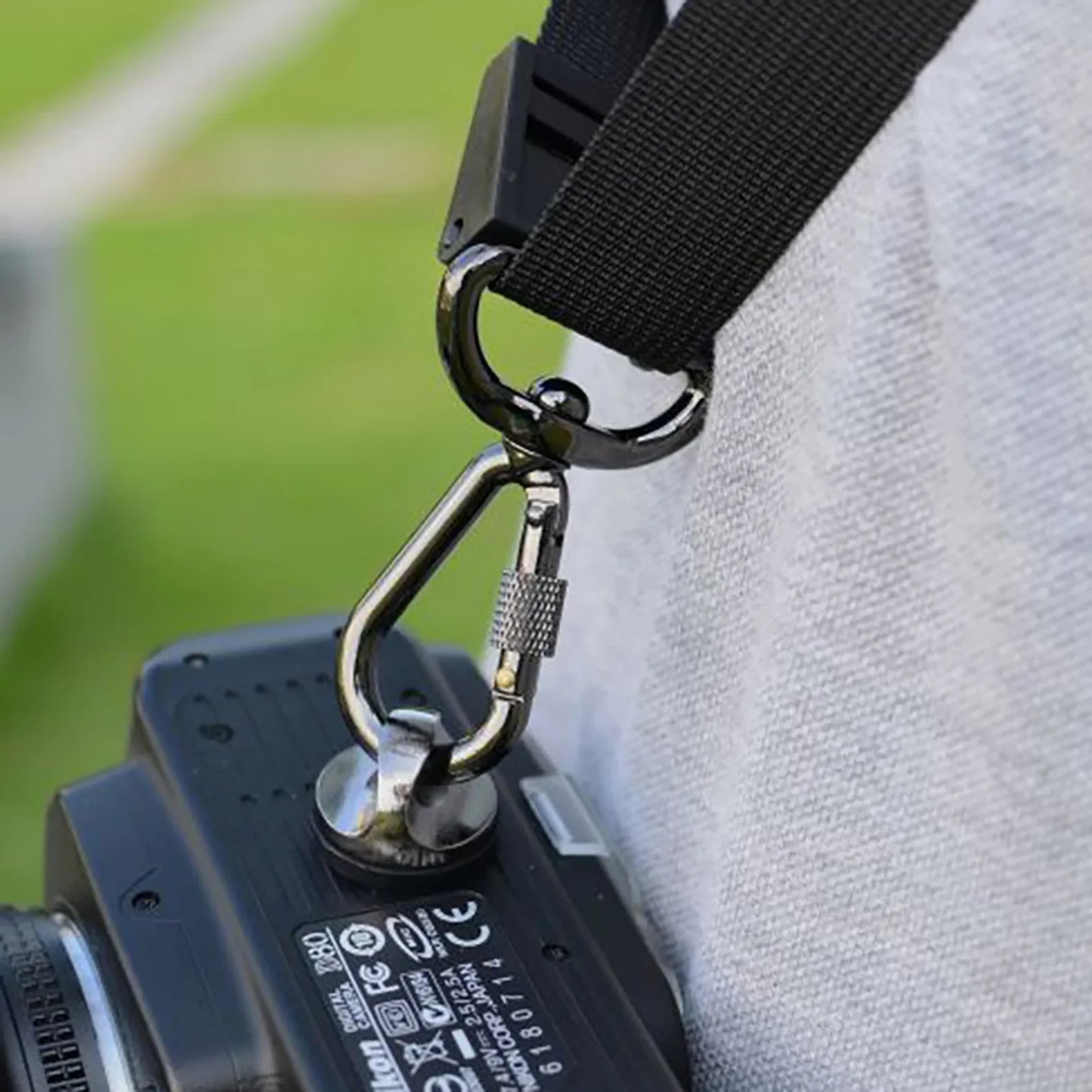 Camera Sling Strap with Safety Tether – Adjustable Comfortable Shoulder Belt for Outdoor Photography