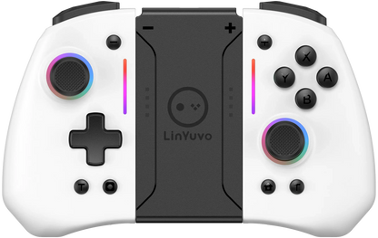 LinYuvo KS42 Meteor Light Wireless Joypad — RGB 8-Color Controller with Programmable Turbo & Vibration for Switch/Lite/OLED