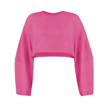 Women’s Sports Crop Top – Long Sleeve Gym & Yoga Workout Fitness Shirt