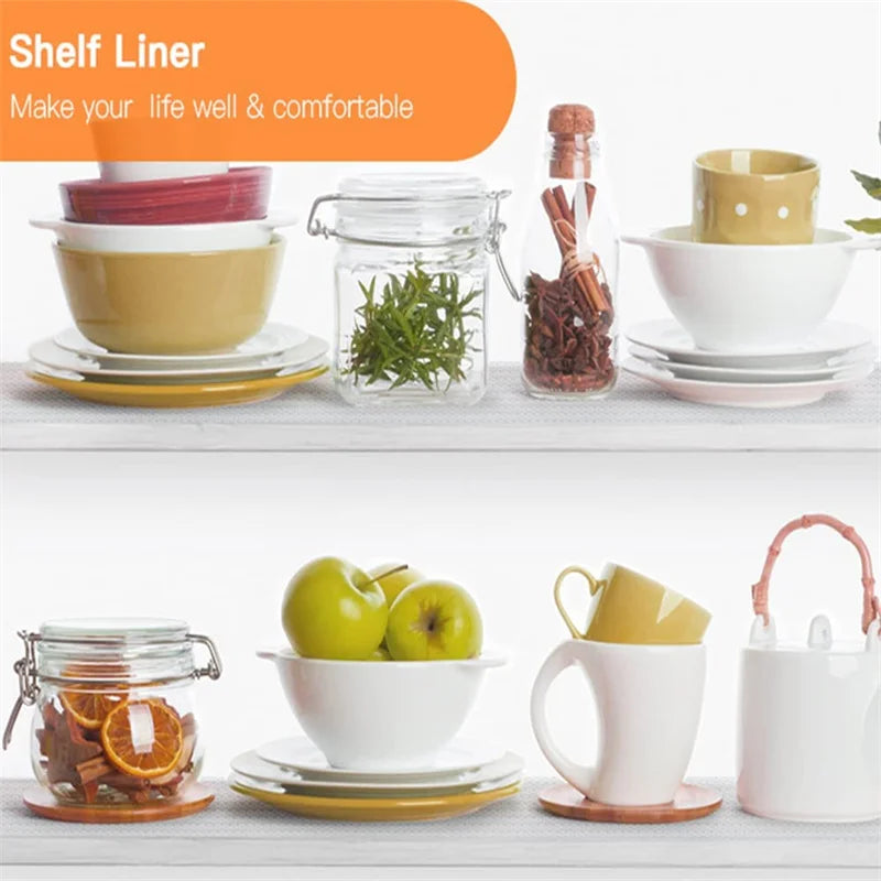 Multipurpose Reusable Drawer Liners - Dustproof, Washable, Non-slip Placemats for Kitchen Cabinets, Refrigerator, and Shelves