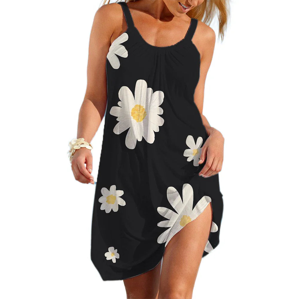 Women’s Ethnic Bohemian Slip Dress – Summer Casual Beach Skirt, Loose Daily Wear for Holiday & Everyday Style