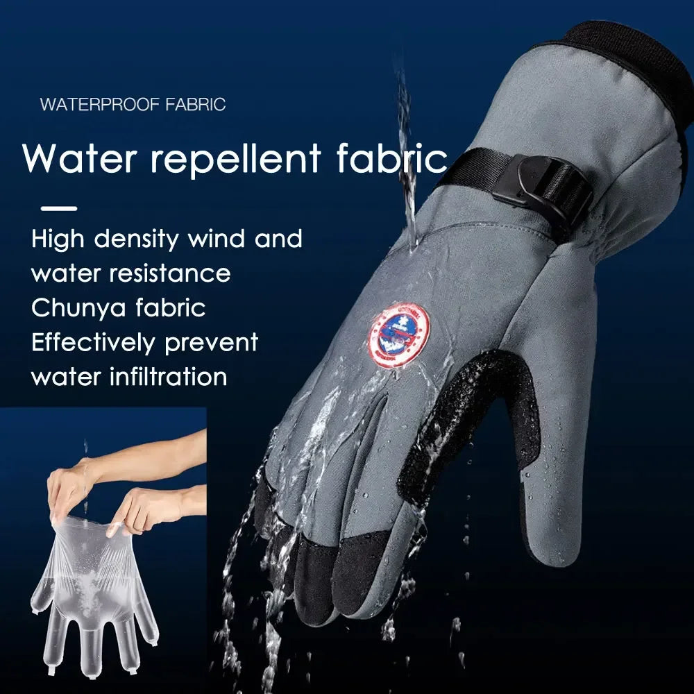 Winter Men & Women Touchscreen Gloves - Waterproof, Windproof, Full Finger, Non-Slip for Outdoor Sports, Cycling, Snow & Ski