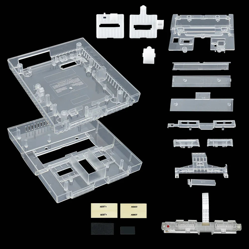 SNES Transparent Replacement Shell Case — Super NES Console Accessory