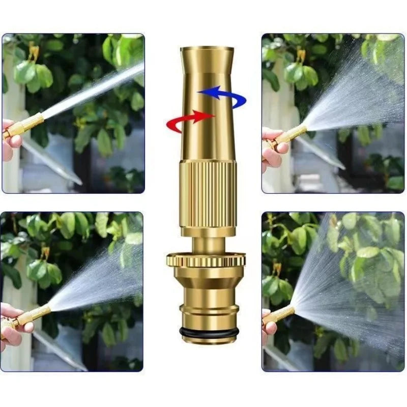 High-Pressure Spray Nozzle Water Gun – Adjustable Hose Sprinkler with Quick Connector for Garden & Outdoor Cleaning
