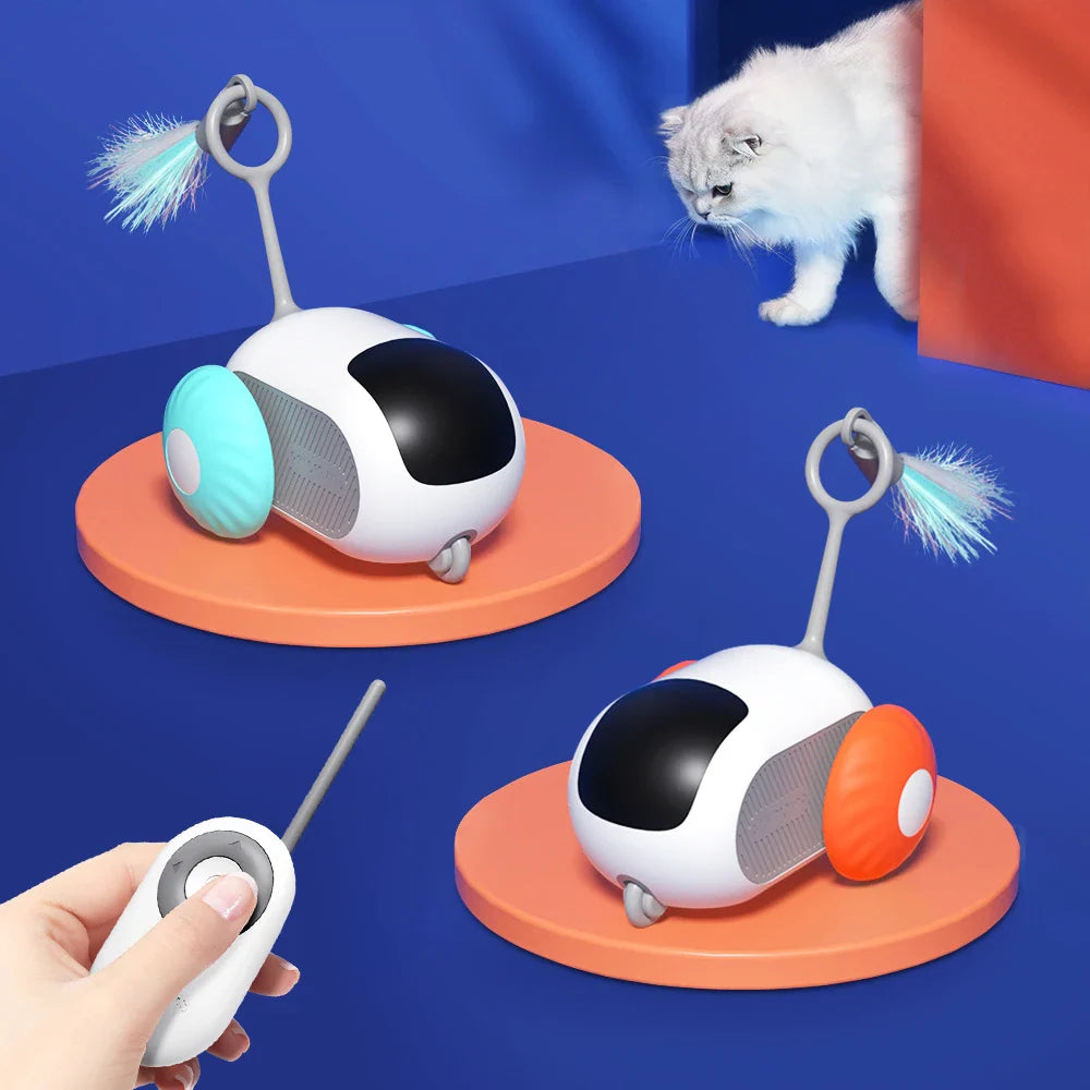Smart Cat Toy: 2 Modes Automatic Moving Remote Controlled Toy Car for Cats & Dogs - Interactive Kitten Training & Pet Supplies