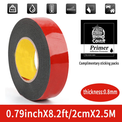 Extra Strong Double-Sided Acrylic Foam Tape – Waterproof, High-Temp Mounting Pad for Car & Home Use