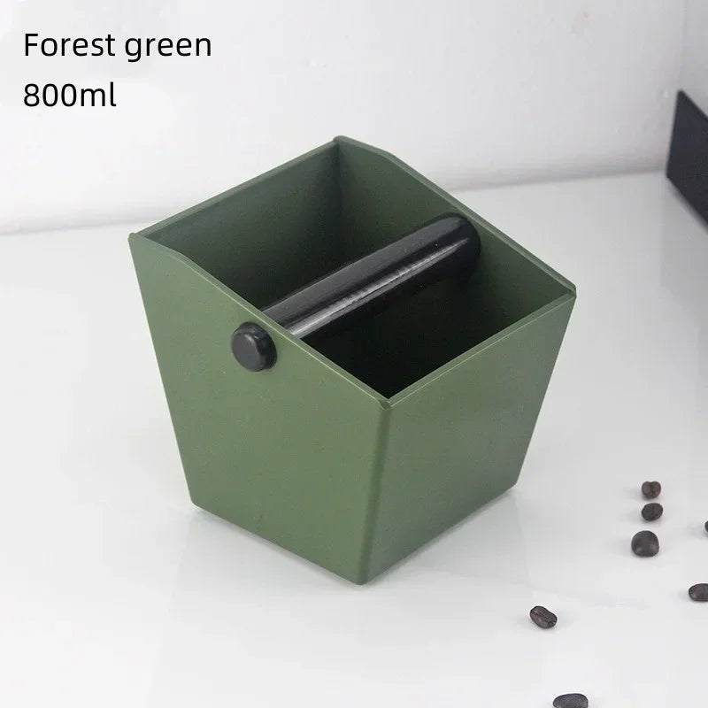 Anti-Slip Dump Bin Bucket – Beveled Coffee Grounds Container for Espresso Knock Box & Coffee Waste Bar