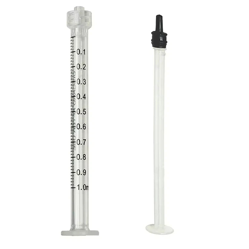 100PCS 1ml Luer Lock Syringes – Sterilized Lab Injectors for Glue Dispensing & Sampling, Individual Packaging