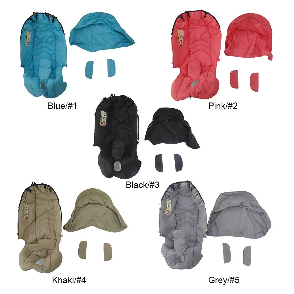 Toddler Baby Stroller Rain Cover — Waterproof Oxford Sunshade & Dustproof Cover with Soft Seat Cushion and Washing Kit