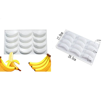 Fruit Series Silicone Cake Mold — Pineapple, Pear, Peach, Mango, Orange & Strawberry for French Dessert & Mousse Baking