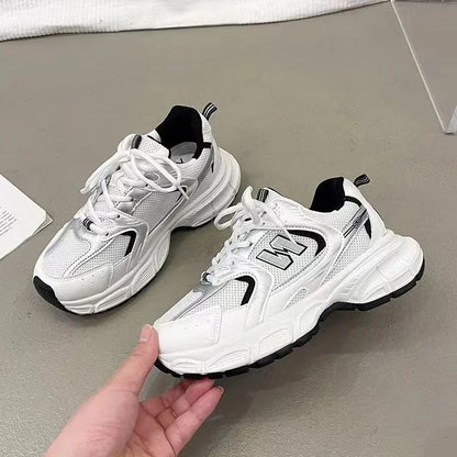 Women's Luxury Thick Sole Sneakers – Breathable Mesh Casual Fashion Trainers